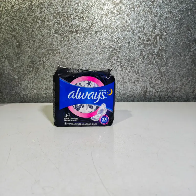 Toallas femeninas Always Suave Nocturna - 8pzas