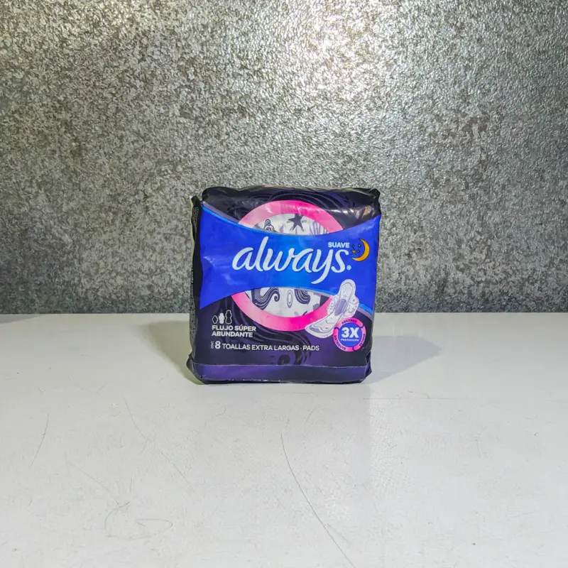 Toallas femeninas Always Suave Nocturna - 8pzas