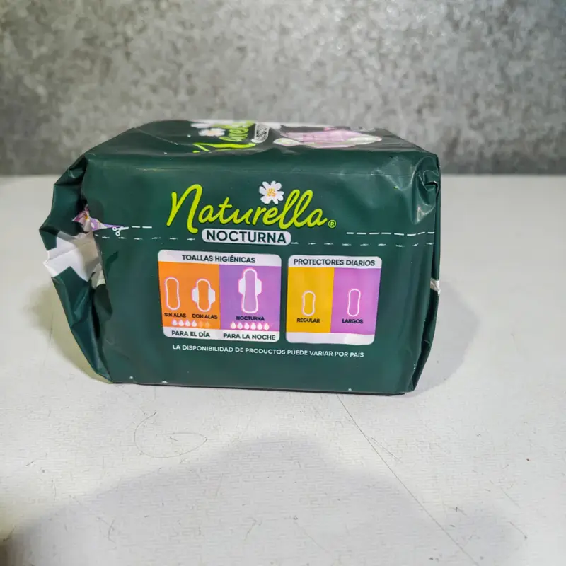 Toallas Femeninas Naturella con alas nocturna - 8pzas