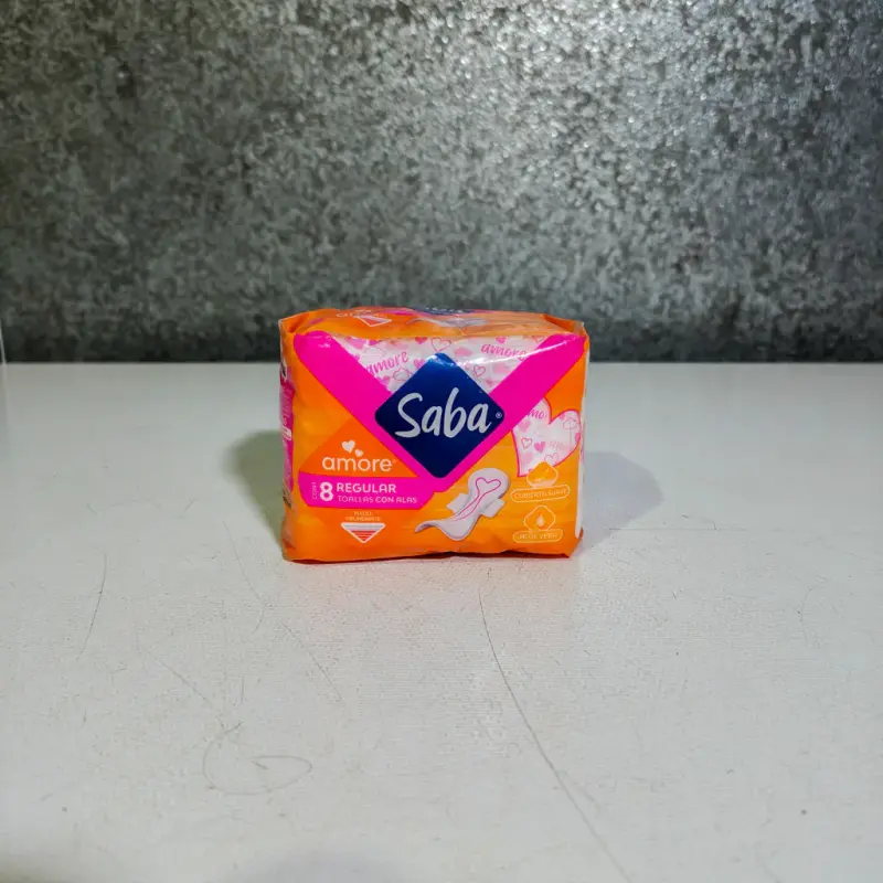 Toallas Femeninas - Saba Amore con alas - 8 pzas