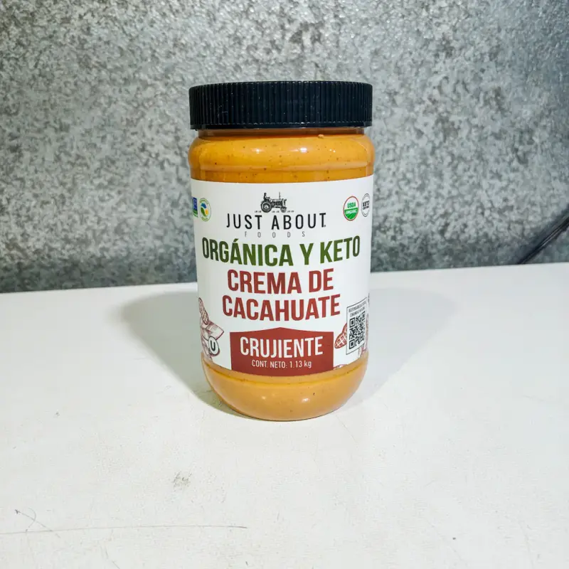 Crema de Cacahuate Crujiente Orgánica y Keto - 1.13kg