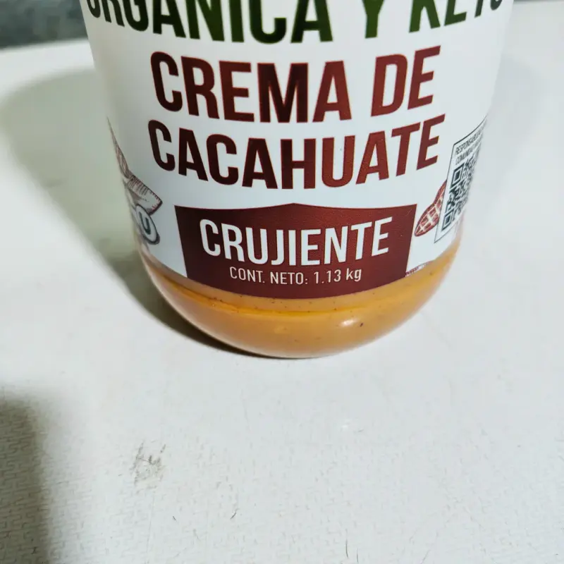 Crema de Cacahuate Crujiente Orgánica y Keto - 1.13kg