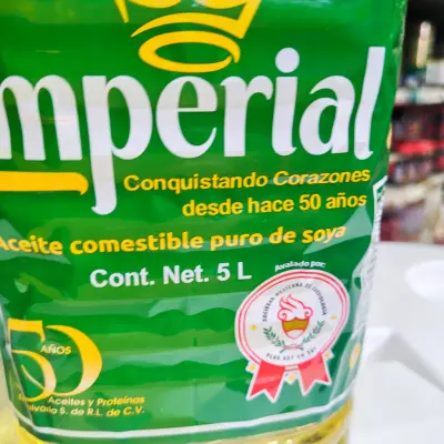Aceite Comestible Imperial Puro de Soya - 5Litros