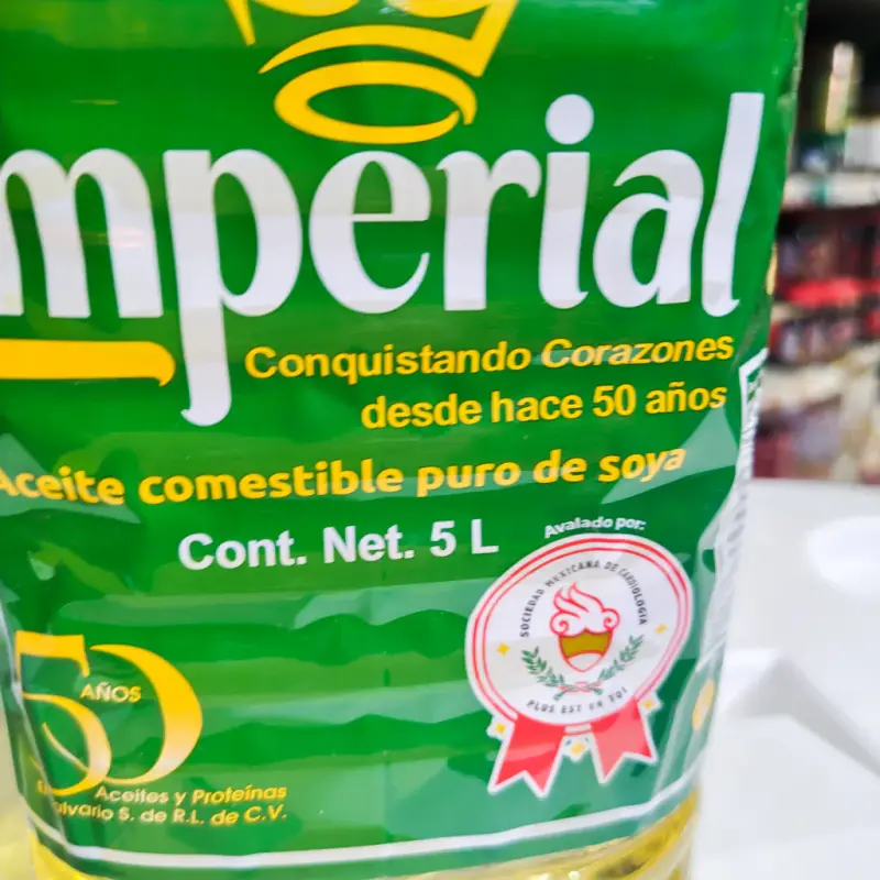 Aceite Comestible Imperial Puro de Soya - 5Litros