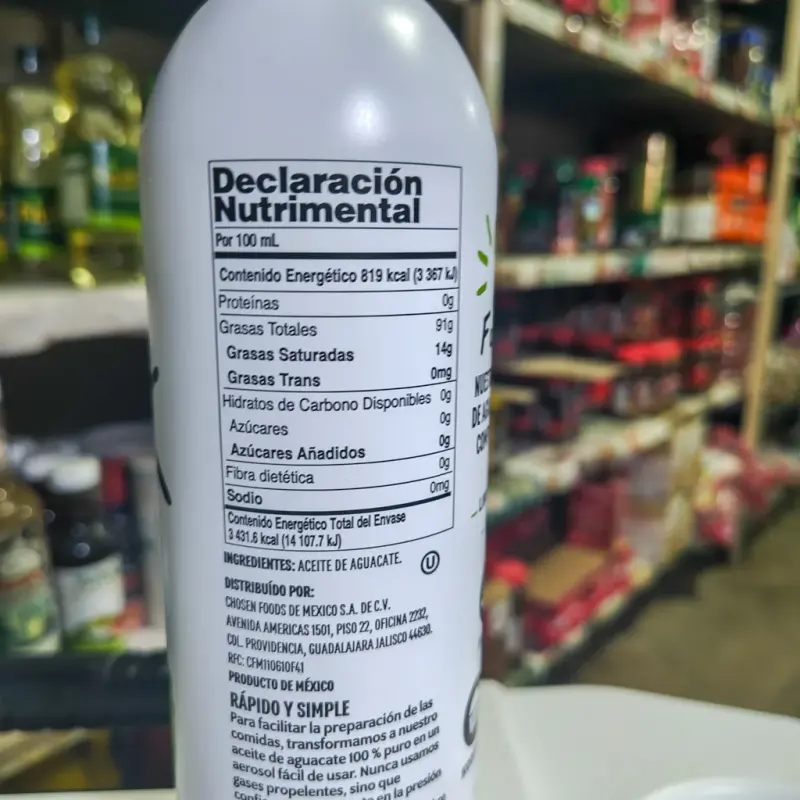 Aceite de Aguacate Chosen Foodsen Spray - 134g