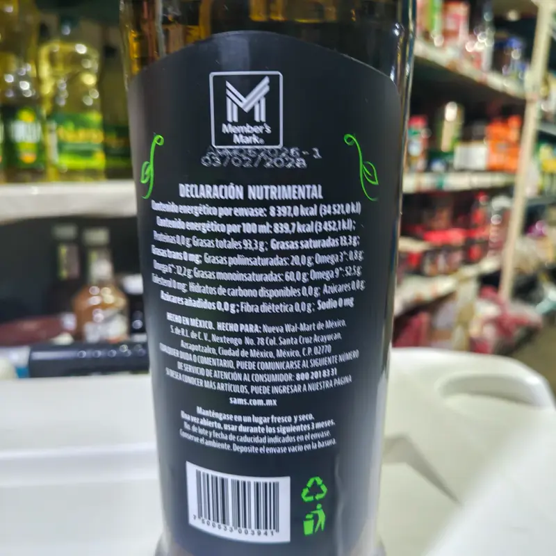 Aceite de Aguacate Member's Mark - 1Litro