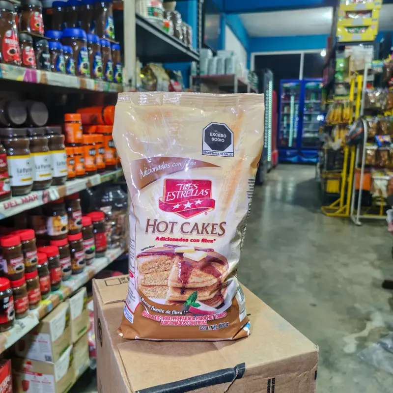 Harina para Hot Cakes Integrales Tres Estrellas - 800g