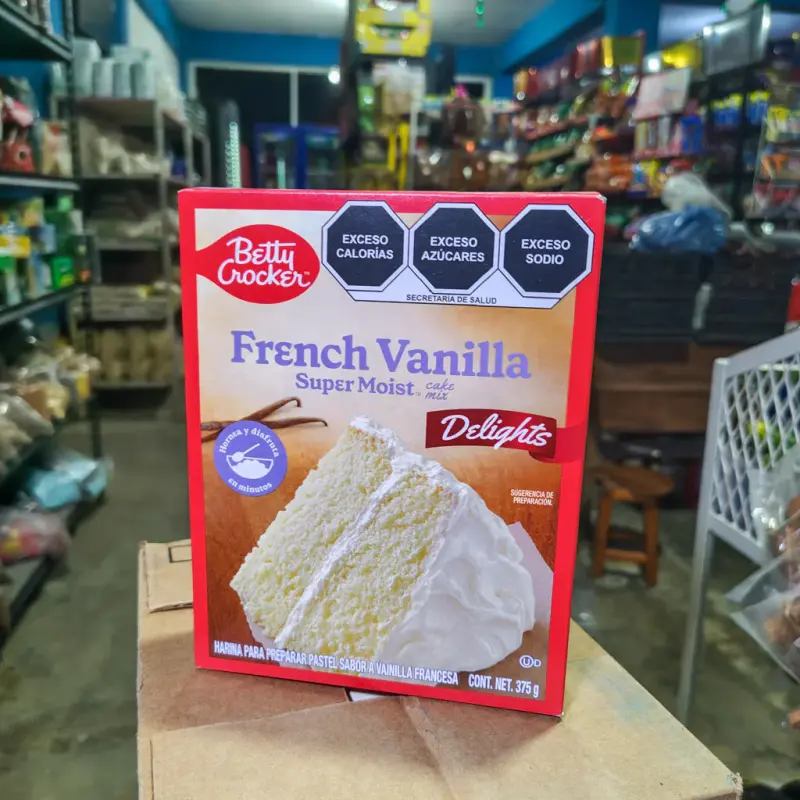 Harina para pastel Betty Crocker vainilla francesa - 375g