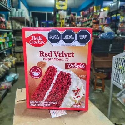 Harina para pastel Betty Crocker chocolate red velvet - 375g