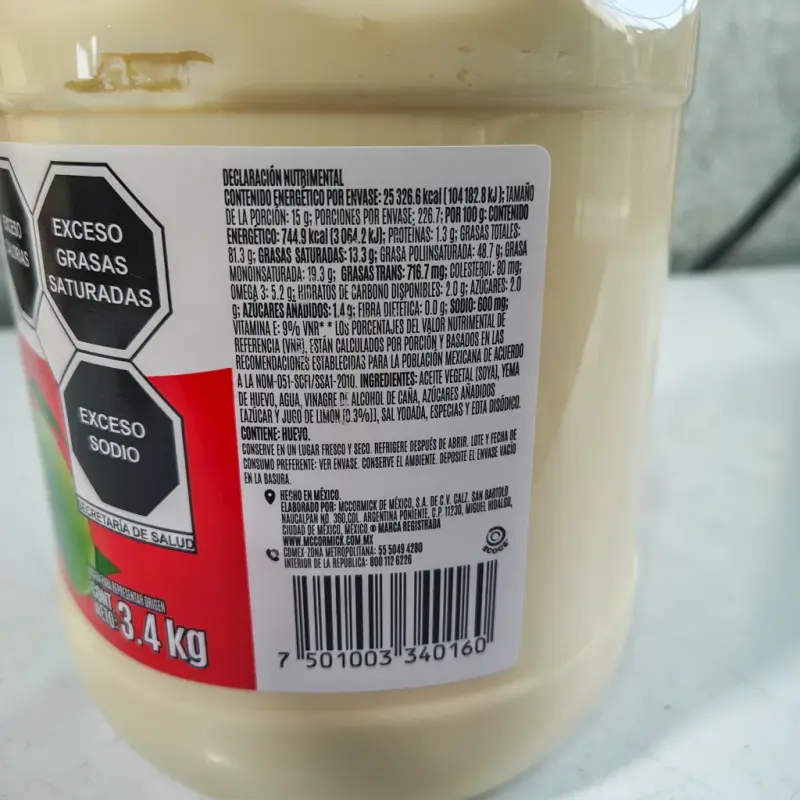 Mayonesa con Limón - McCormick 3.4 kg