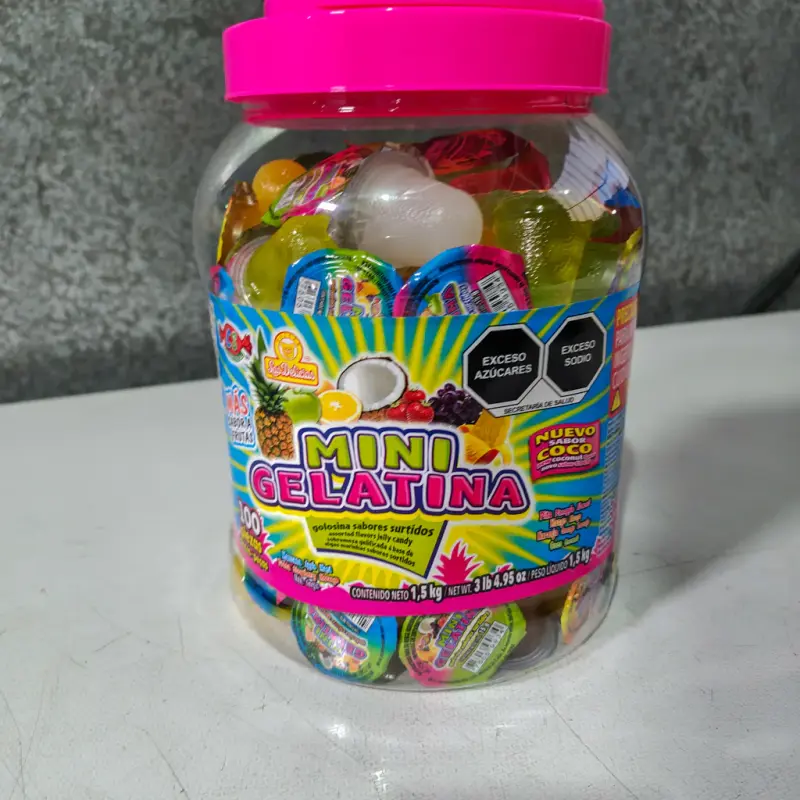 Mini Gelatinas Bote con 100pz - 1.5kg
