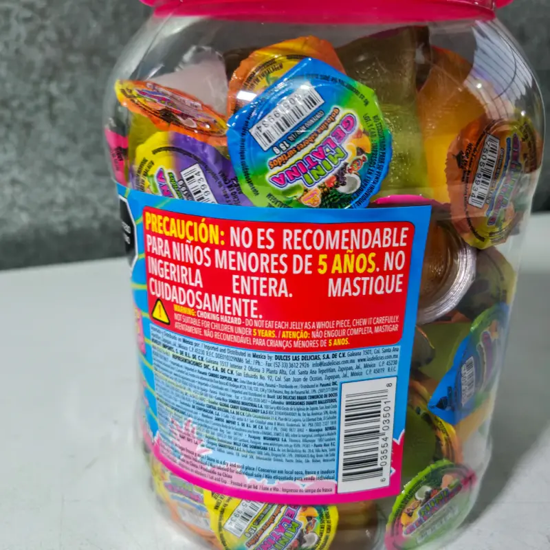 Mini Gelatinas Bote con 100pz - 1.5kg