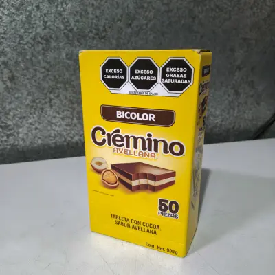 Cremino Bicolor Sabor Avellana 50pz  - 900g