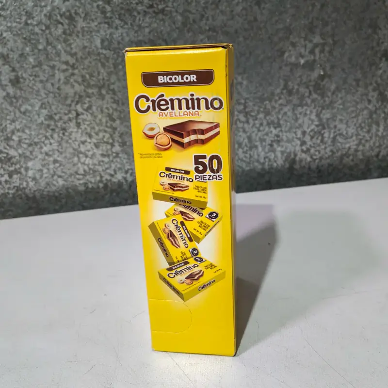 Cremino Bicolor Sabor Avellana 50pz  - 900g