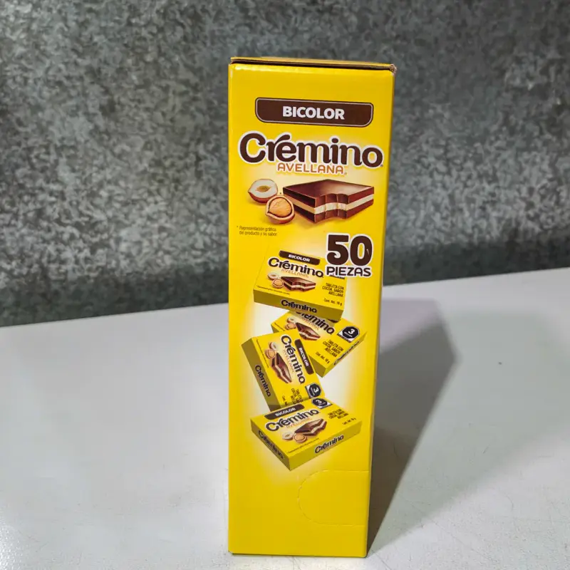 Cremino Bicolor Sabor Avellana 50pz  - 900g