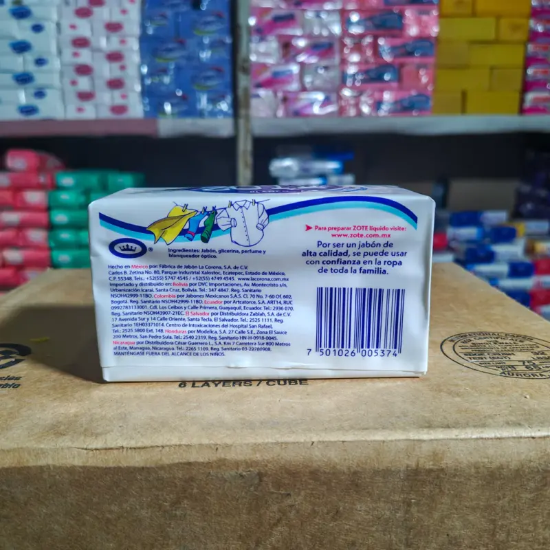 Jabón en barra Zote  Blanco - 400g