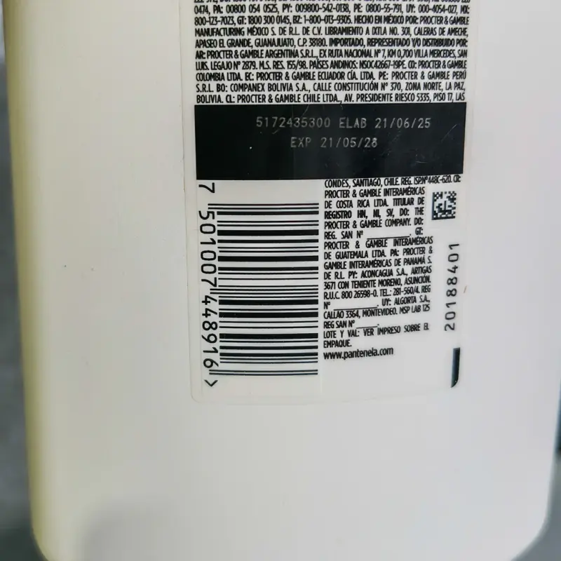 Shampoo Pantene Pro-V Control Caída - 1L